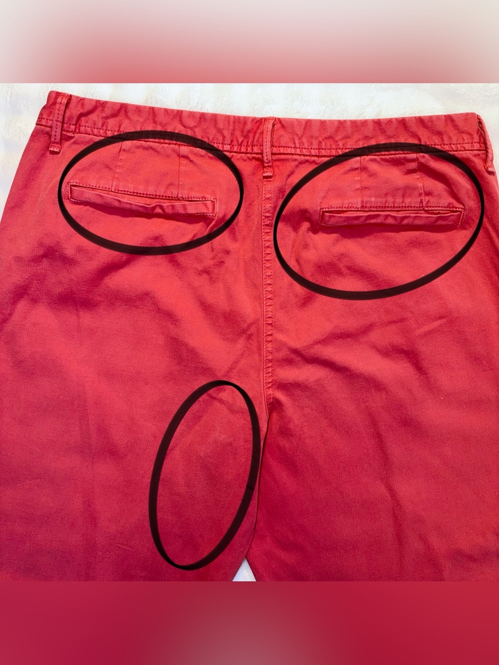 TALBOTS Women’s Girlfriend Chico Faded Red Jeans Size 12 - Picture 9 of 10